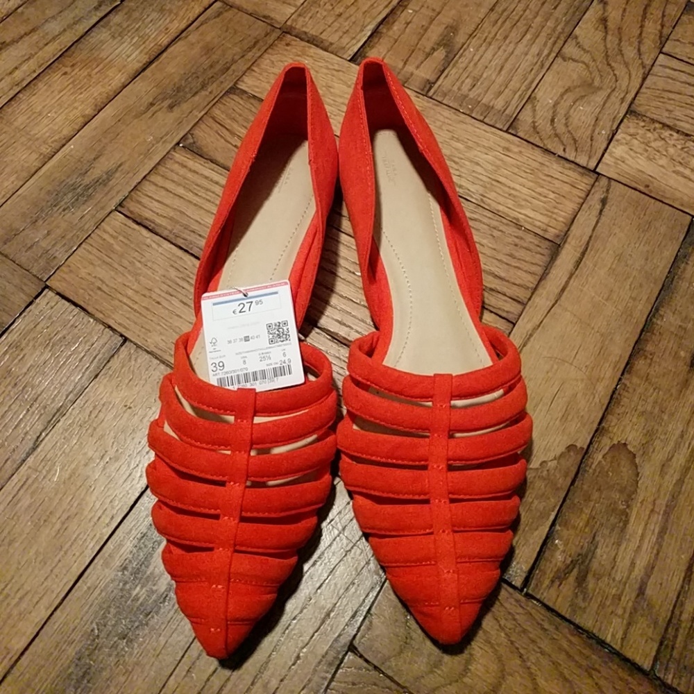 Zara orange flats